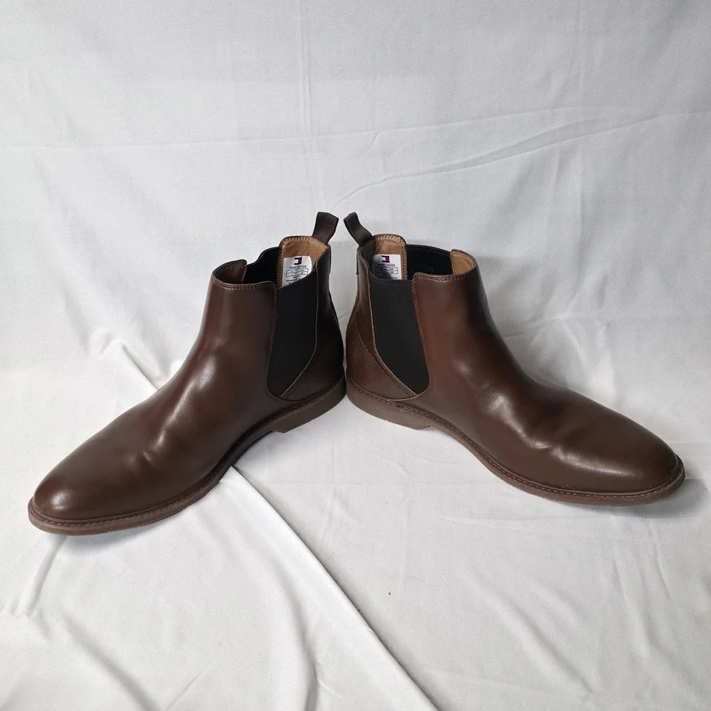Tommy Hilfiger Men's Brown Risten Chelsea Boots Size 12